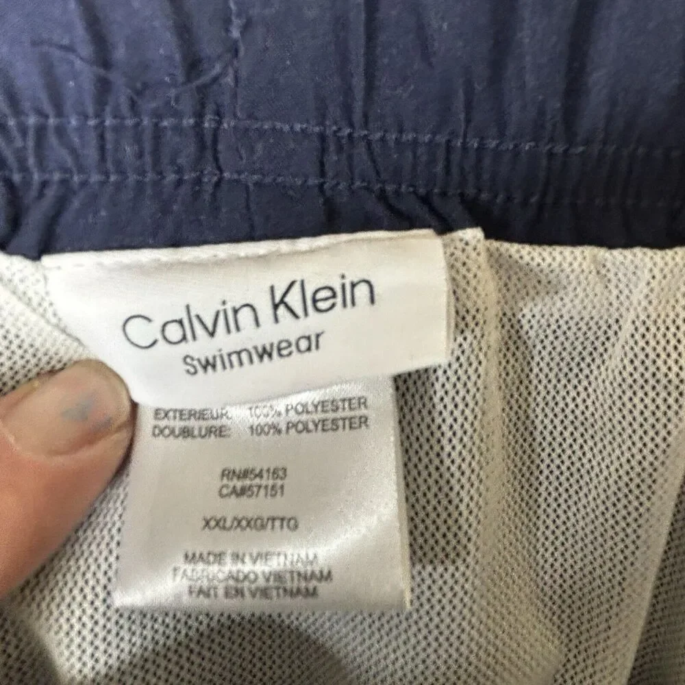 Calvin Klein‎ Swim Trunks Mens XXL Blue Mesh Lined Bathing Suit Shorts New $59